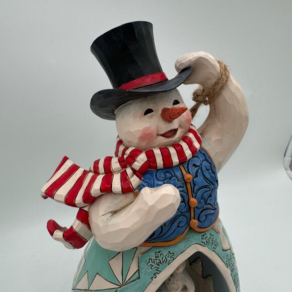 Rare Jim Shore, Heartwood Creek "Alive With Joy" Light Up Snowman Works - Picture 2 of 12
